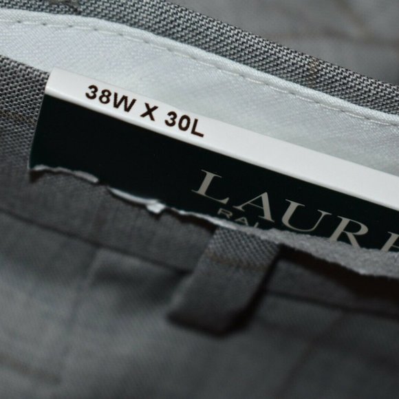 $750 NWT 48R Lauren Ralph Lauren Gray 3 PIECE SUIT - Picture 10 of 11
